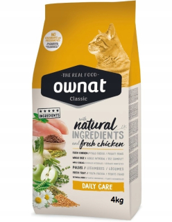 Denná starostlivosť o mačky Ownat 4 kg s krmivom Chicken Daily Dry pre mačky