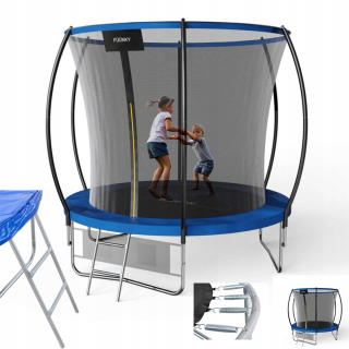 ZÁHRADNÁ TRAMPOLÍNA pre deti 8FT REBRÍK so sieťkou na topánky malá 244cm