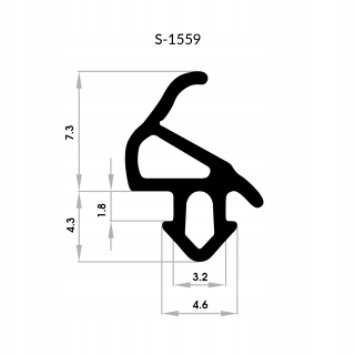 Tesnenie krídla pre okná Aluplast S-1559 z EPDM, 100 m