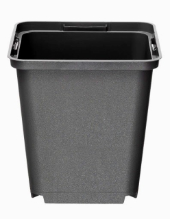 Kvetináč Airpress 9 cm x 9 x 9 cm, priemer 6,5 cm, čierny plast